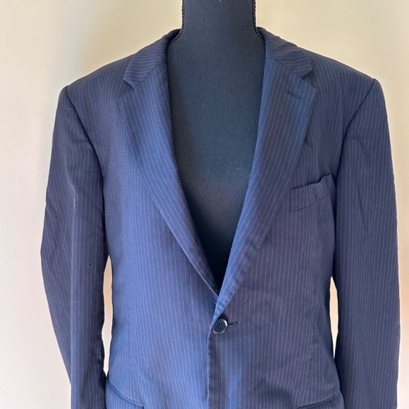 **JOS A. BANK* Black Striped Long Sleeve Blazer Suit Jacket - Picture 2 of 8